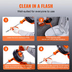 SucceBuy Drain Auger 25Ft Manual-feeding Plumbing Snake w/ Drill Attachment Drain Clog Remover Toilet Sewer Pipe Dredge for Home
