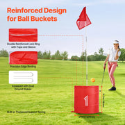 Bild in Galerie-Viewer laden, Amocart 3/6/9 Hole Kids Backyard Golf Game Portable Bucket Golf Course Practice Chipping Games for Family Outdoor Sports Toys
