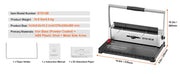 Charger l'image dans la visionneuse de galerie, Amocart Coil Spiral Binding Machine Manual Book Maker 34-Holes Binding 120 Sheets Punch Binder w/ Adjustable Coil Binding Spine
