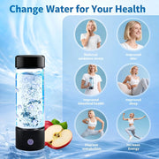 Load image into Gallery viewer, Portable Hydrogen Water Generator Bottle Rechargeable Electric Alkaline Water Ionizer Cup Hydrogen-Rich Health Care Drinkware
