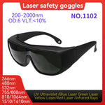 CE EN207 OD6+ 190-540nm Laser Eye Protection Anti-Scratch PC Laser Eyewear for Engraving Marking Industrial Laser Safety Goggle