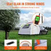 Charger l'image dans la visionneuse de galerie, SucceBuy SUV Camping Tent, 8'-8' SUV Tent Attachment for Camping with Rain Layer and Carry Bag, PU2000mm Double Layer Truck Tent
