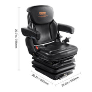 Charger l'image dans la visionneuse de galerie, Amocart Universal Forklift Seat Fold Down Tractor Seat with Adjustable Angle Back and Micro Switch Comfortable Forklift Seat
