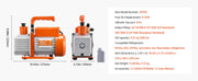 Charger l'image dans la visionneuse de galerie, Amocart Vacuum Pump &amp; Oil Bottle 3.5CFM/4CFM/5CFM 1-Stage or 6CFM 9CFM 2-Stage, R134a R22 R410a Systems Conditioner Maintenance
