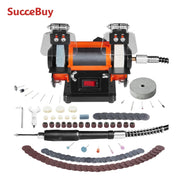 Charger l'image dans la visionneuse de galerie, Amocart Jewelry Polisher Buffer Brushless Adjustable Speed Mini Multi-purpose Bench Grinder Polishing Machine for Gemstones
