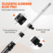 Bild in Galerie-Viewer laden, Amocart Manual Pole Saw Extendable Tree Pruner Sharp Steel Blade for Branches Trimming with Lightweight Aluminum Alloy Handle

