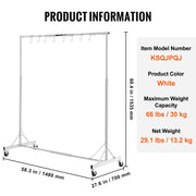 Bild in Galerie-Viewer laden, Amocart 66 lbs Painting Drying Rack 5-7ft Adjustable Height Automotive Paint Rack Stand with 8 Hooks for Auto Repair Shops
