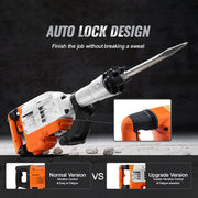 Charger l'image dans la visionneuse de galerie, Amocart Demolition Jack Hammer 1500W/2200W/3500W Jack Hammer Concrete Breaker Heavy Duty Electric Jack Hammer 2/4pcs Chisel
