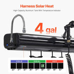 Amocart Roof Rack Water Tank Multi-Dispensing Outdoor Tank  High-Capacity Aluminum Tank with Pressurization Port Fit for Trunk