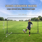 SucceBuy 12x6FT Soccer Rebounder Net Iron Soccer Training Equipment Sports Football Training Gift Perfect for Solo/Team Practice