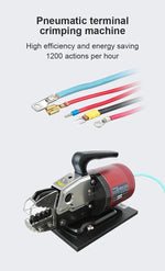 Zten Pneumatic Terminal Crimping Machine Tool 1.3T Terminal Crimper Pliers Tool with Crimping Die For Optional With Foot Touch