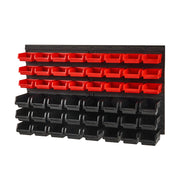Bild in Galerie-Viewer laden, Amocart 48pcs Parts Storage Bins Wall Mounted Garage Containers with Wall Panels Tool Organizer for Nuts Bolts Screws Nails

