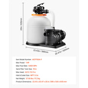 Charger l'image dans la visionneuse de galerie, Amocart 12/14/16in FlashPure Sand Filter Pump with Timer for Above Ground Pool 0.5/0.75/1 HP 3000/3500/4400 GPH Media Installed
