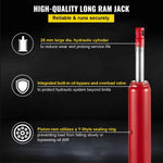 Amocart Hydraulic Jack 3/4/8/12 Ton Car Hydraulic Long Ram Jack Manual Engine Lift Hoist Cherry Picker Mechanical Workshop Tool