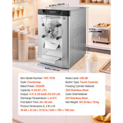 Bild in Galerie-Viewer laden, Amocart 2000/2400W Commercial Hard Ice Cream Machine with 6/10L 304 Stainless Steel Cylinder Auto Clean LED Panel for Snack Bar
