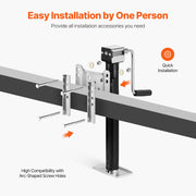 Bild in Galerie-Viewer laden, Amocart 5000Lbs Trailer Jack Dynamic Swivel Bolt-on 11.5 to 25.7in Lift Trailer Jack Stand with Handle RV Horse Yacht Trailer
