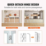 Amocart Free Standing Dog Gate Freestanding Pet Gate 3 Panels Foldable Dog Gate for Narrow Passageways Expandable Dog Barrier