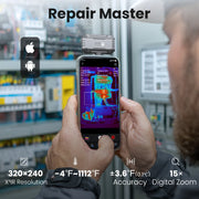 Load image into Gallery viewer, P1 thermal camera 320*240 X³IR Resolution for ios and Android Phone 600℃ High Temp Measurement Range 25Hz for Hvac Inspect

