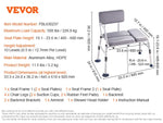 SucceBuy Tub Transfer Bench for Bathtub Shower Seats Lightweight Shower Bench with Non-Slip Bath Seats with Armrest and Backrest