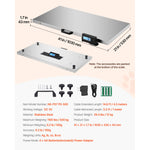 SucceBuy 1100LBS Digital Postal Scale 0.2 lbs Dual Accuracy Commercial Weight Scale with Hold/Tare Function for Packages Postage