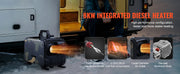 Charger l'image dans la visionneuse de galerie, Amocart 8KW Car Heater 12V/24V All in One Diesel Air Heater Bluetooth/Display/CO Alarm Horizontal Diesel Heater for Vehicle RV
