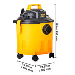 Amocart Stainless Steel Wet Dry Shop Vacuum Wet  Dry Vac Powerful Suction  Small Shop Vac Perfect for Carpet Debris  Pet  Hair