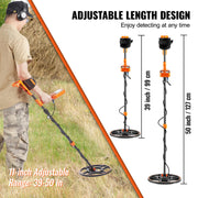 Charger l'image dans la visionneuse de galerie, Amocart Professional Rechargeable Metal Detector 12" IP68 Waterproof Coil 39-50 in Adjustable + LCD 7Modes for Treasure Hunting
