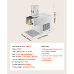 SucceBuy Snowflake Ice Machine 44/88/132/176LBS/24H Snowflake Ice Maker with Stainless Steel Blade Tank for Home Small Gathering