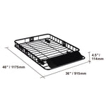 SucceBuy Roof Rack Cargo Basket 46"x36"x4.5"/51"x36"x5" Rooftop Cargo Carrier Heavy-Duty 200 LBS Capacity for SUV Truck Vehicle
