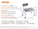 Amocart Tub Transfer Bench for Bathtub Shower Seats Lightweight Shower Bench with Non-Slip Bath Seats with Armrest and Backrest