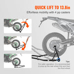 SucceBuy Motorcycle Stand Lift 850lbs Front Rear Combo Stand Lift Stand Front&Rear Wheel Fork Stand Heavy Duty Rear Wheel Stand