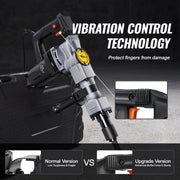 Charger l'image dans la visionneuse de galerie, Amocart Electric Heavy Demolition Jack Hammer 1400W 2pcs Chisels Bits Chipping with Case 2900 BPM Concrete Breaker Gloves Black
