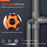 Amocart Two-Way Articulating Borescope Inspection Camera with 0.25" Lens 5" IPS HD Screen for Wall Automotive Engine Inspection