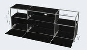 Charger l'image dans la visionneuse de galerie, Tv Stand Storage Cabinets Corner Cabinet Metal Storage Display Cabinet Living Room Cabinets Furniture
