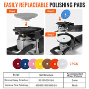 Charger l'image dans la visionneuse de galerie, Amocart Wet Polisher 800W Concrete Grinder w/ 6 Variable Speed and 7 Polishing Kits Wet Grinder Machine for Polishing Grinding

