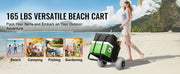 Load image into Gallery viewer, Amocart Beach Dolly with Big Wheels for Sand 29.9"x15.4" Cargo Deck w/ 12" Balloon Wheels 165 lbs Folding Sand Cart for Beach
