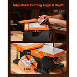 Amocart 6in 2HP 12000 RPM Benchtop Jointer 6 x 23 in Cast Aluminum Table Up to 1/8in Depth Adjustable Fence for Woodworking DIY