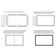 Charger l'image dans la visionneuse de galerie, Amocart Projector Screen 92 100 110 120 130 135 155in Aluminum Fixed Frame 16:9 4K HD Home Cinema Theater WallMountable Display
