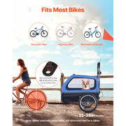 Charger l'image dans la visionneuse de galerie, Amocart Dog Bike Trailer Supports up to 88 lbs 2-in-1 Pet Stroller Cart Bicycle Carrier for Dogs Easy Folding Frame with Wheel
