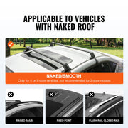 Bild in Galerie-Viewer laden, Amocart 155LBS Roof Rack Crossbar Adjustable Aliuminum Roof Rail Crossbar Retractable Baggage Luggage Carrier Top Roof Crossbar
