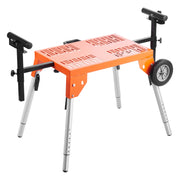 Bild in Galerie-Viewer laden, Amocart Miter Saw Stand with Tabletop and Wheels 330lbs Steel Collapsible Rolling Stand for Miter Saw Adjustable Height  Length
