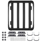 Amocart Roof Rack Cargo Carrier 48x40x5.6“ Universal Rooftop Cargo Basket Car Top Luggage Holder Anti-Rust Alloy Steel for Car