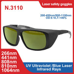 Laser Safety Glasses 190-2000nm 10600nm OD6 CO2 Laser Protection goggles 1064 532 200-2000nm IPL laser glasses Laser protection