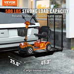 Amocart Hitch Mount Cargo Carrier Hitch Cargo Rack with Folding Ramp 500LBS Mobility Scooter Carrier Fit 2" Hitch Receiver