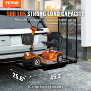 Bild in Galerie-Viewer laden, Amocart Hitch Mount Cargo Carrier Hitch Cargo Rack with Folding Ramp 500LBS Mobility Scooter Carrier Fit 2" Hitch Receiver
