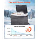 Amocart 12 Volt Car Refrigerator 60L/78L Car Fridge Portable Electric Cooler with Wheels and Handle for Outdoor Camping Travel