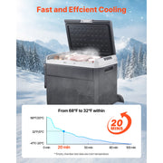 Charger l'image dans la visionneuse de galerie, Amocart 12 Volt Car Refrigerator 60L/78L Car Fridge Portable Electric Cooler with Wheels and Handle for Outdoor Camping Travel
