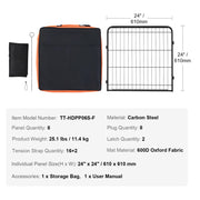 Bild in Galerie-Viewer laden, Amocart Dog Playpen 8 Pcs 24x24in Panels Foldable Metal Pet Exercise Pen Dog Fence Indoor Outdoor Pen with Door for Dogs, Cats
