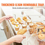 Amocart 2/3-Tier Commercial Acrylic Pastry Bakery Display Case with Rear Door Access & Removable Shelves for Donut Bagels Cake