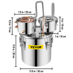 Amocart 20L 30L Water Alcohol Brewing Distiller DIY Moonshine Apparatus Stainless Steel Still Whisky Beer Brandy Home Appliance
